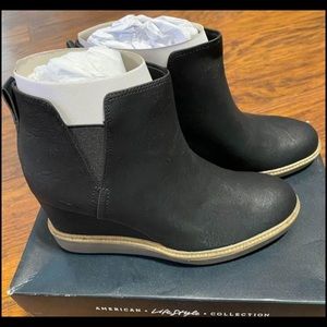 New in box Dr. Scholl’s wedge booties. Many available. Women size 8.5 only